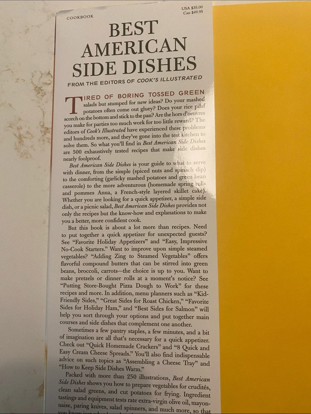 Best American Side Dishes Cookbook — Brown Copper Pan Cover